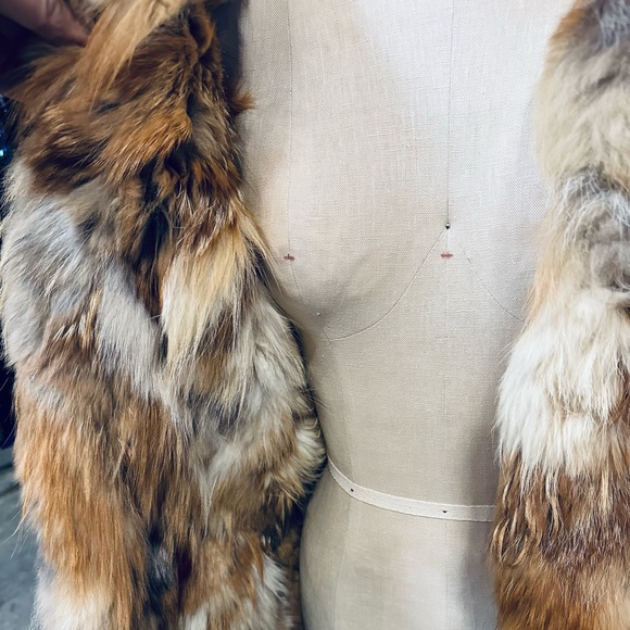 Fancy Hides for North Beach Leathers Hooded Fur Lined & Trimmed Leather Jacket - Picture 14 of 16